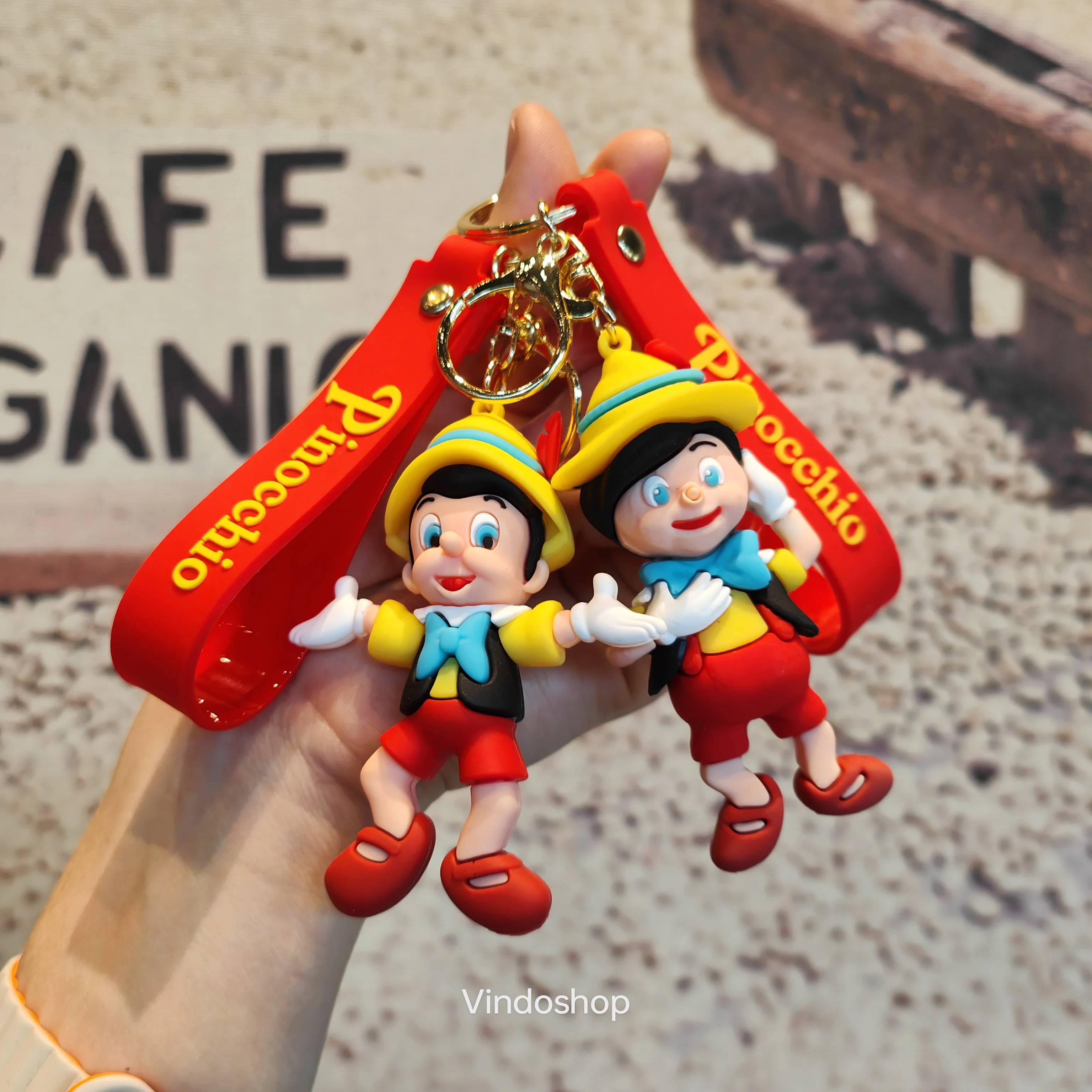 Cartoon Anime Pinocchio Doll Keychain Pinocchio Doll Student Backpack Pendant Car Keychain