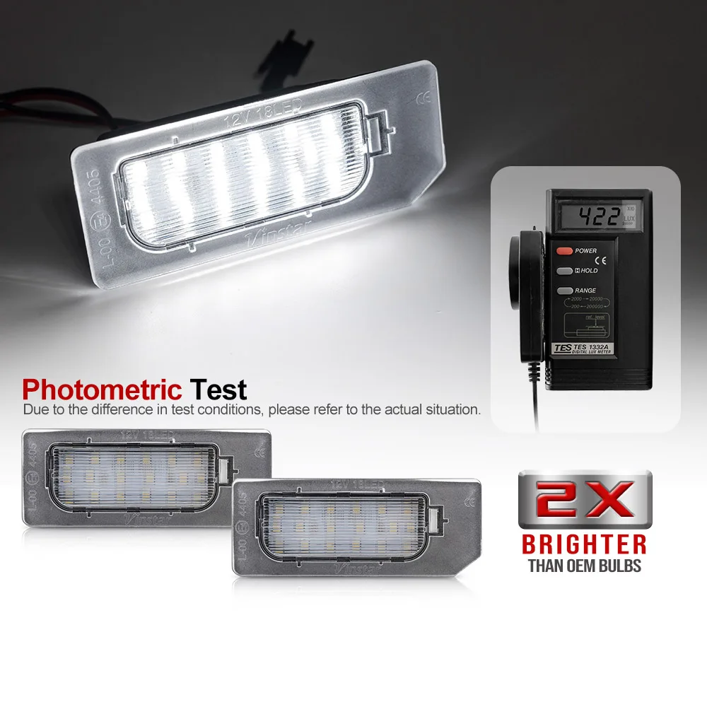 Fits For Mitsubishi 3rd Gen Outlander Sport ASX RVR 2010-2020 Rear Led License Plate Lights Auto Tag Lamps OEM: 8341A132