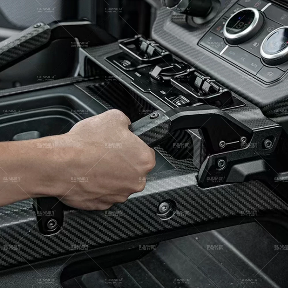 Summer Auto Parts Forged Carbon Fiber Center Armrest Control Kit for New Defender 110 Accessories Interior