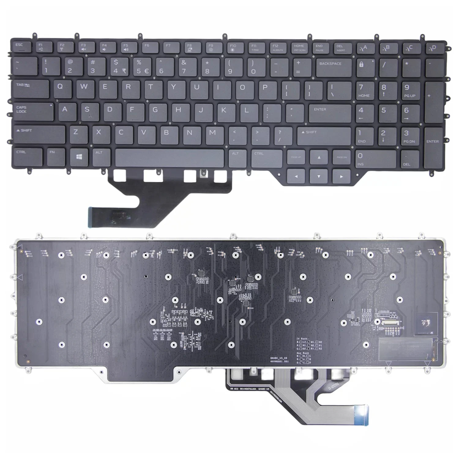 For Dell for Alien M15 R2 R3 R4 2020 M17 R2 R3 51M R2 Backlit Keyboard
