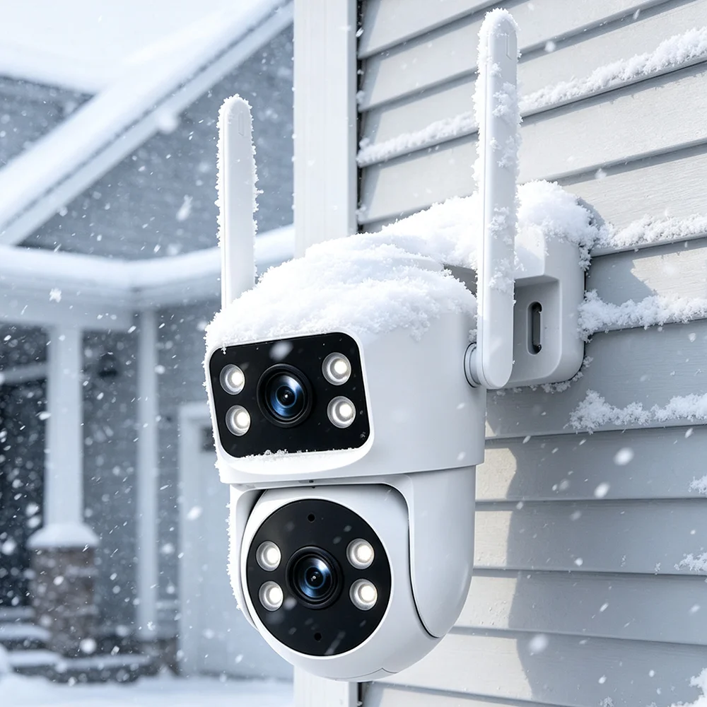 2MP+2MP Dual Lens Security Camera Outdoor WiFi PTZ IP Camera AI Human Detect Auto Tracking Wireless CCTV Camera CamHipro app