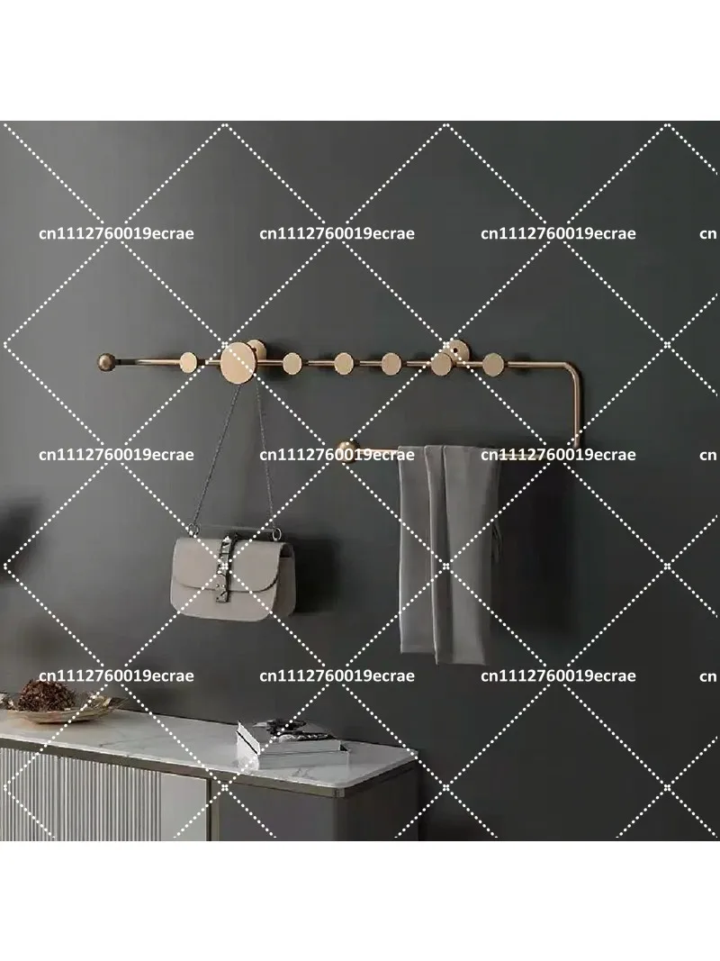 Modern Wall Coat Rack Minimalist Metal Shelf Space Saving Hanger for Entryway Hallway