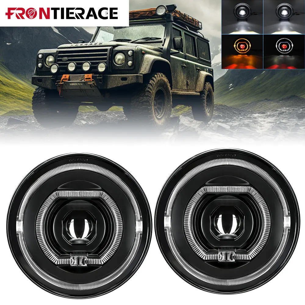 

7-дюймовые светодиодные фары для Jeep Wrangler, внедорожные фары, светодиодные фары DRL H4 12V 24V 4x4 для аксессуаров Harley Davidson