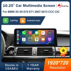 1920*720 10.25inch Multimedia Display For BMW X5 X6 E70 E71 2007-2013 CCC CIC Touch Screen Wireless Carplay Android auto