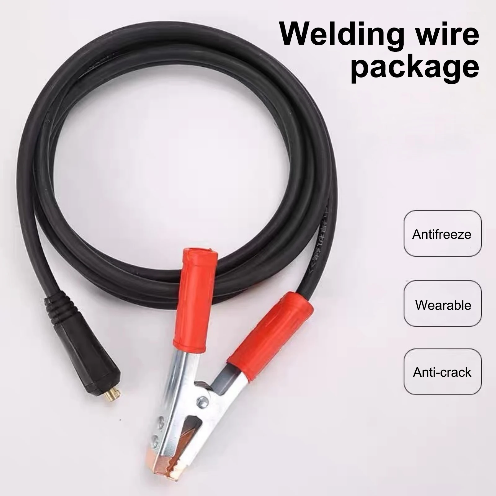 Welding Earth Clamp Clip Set Insulated Handle 300A 5M Cable + Earth Clamp 3M Cable Copper Core Rubber Cable Groud