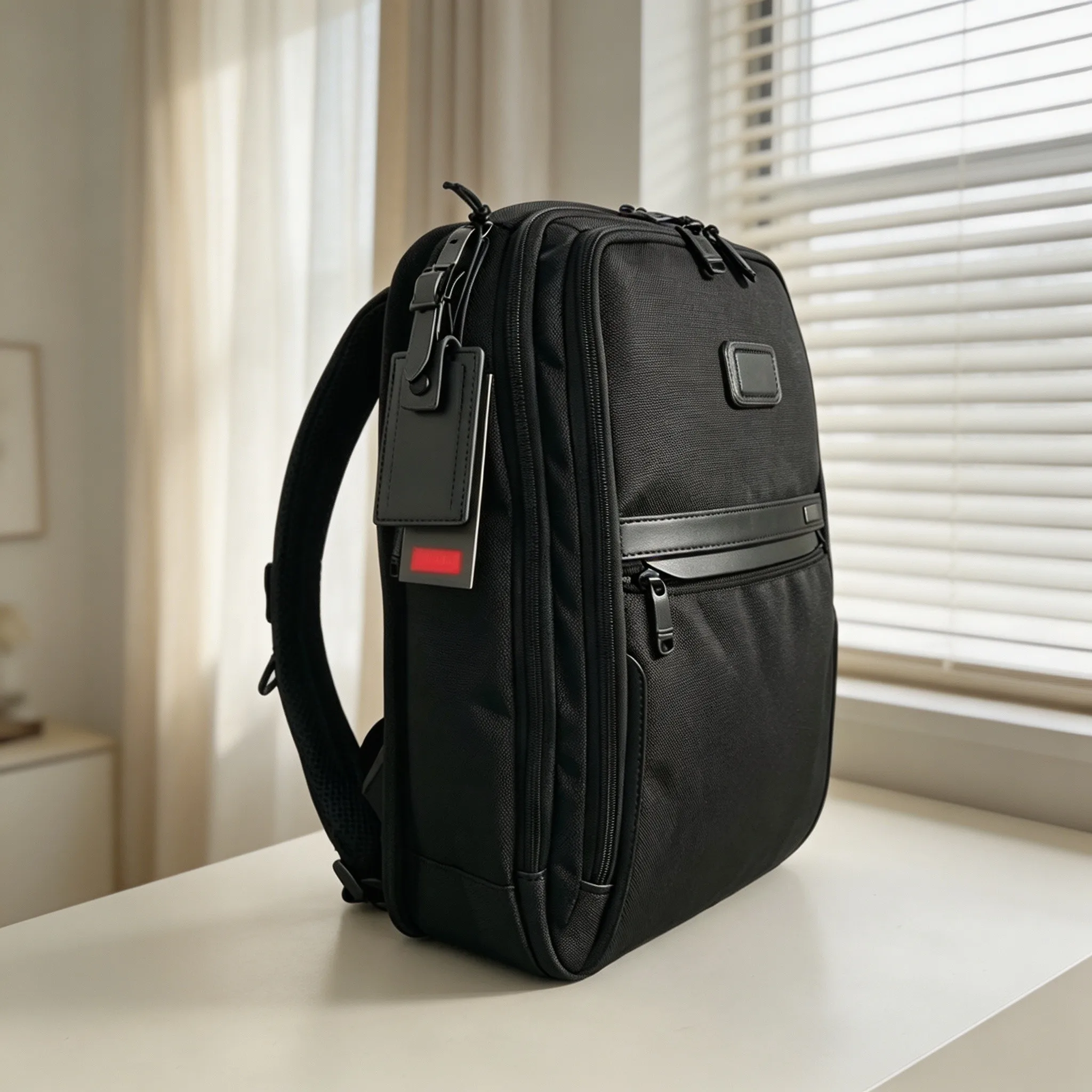 Men Business Travel Backpack, Ballistic Nylon Casual Daily Laptop Daypack Durable Lightweight School Work Bag