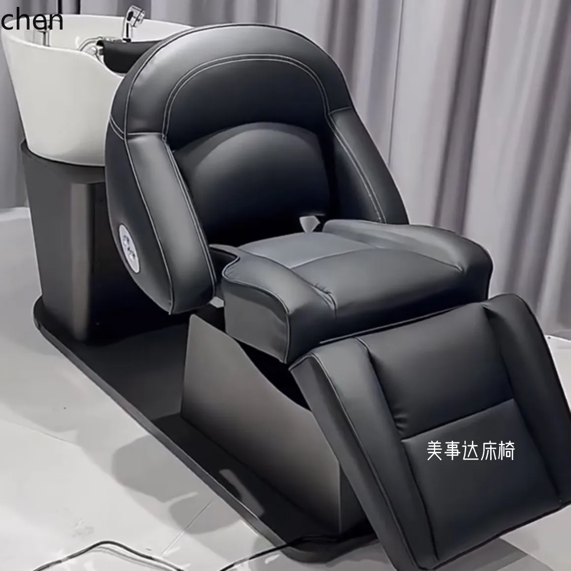 HXL special electric rotating lift barber shop multi-functional hairdressing flush bed semi-full lying dual-purpose