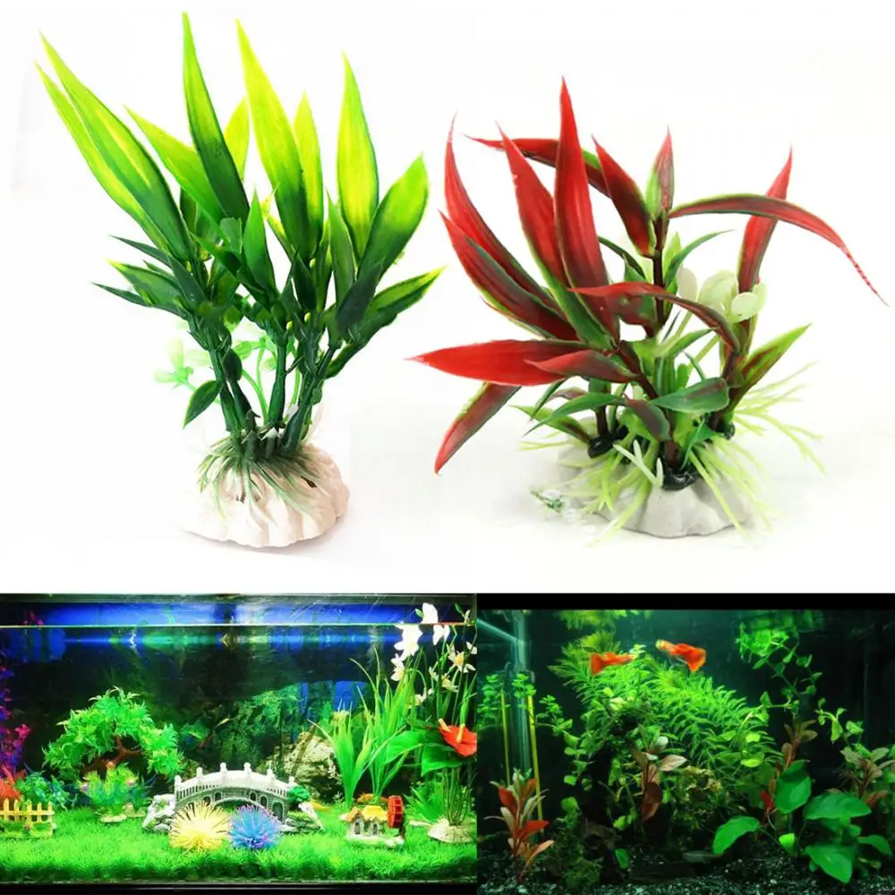 New Artificial Underwater Plants Aquarium Fish Tank Decoration Green Purple Water Grass Viewing Decorations