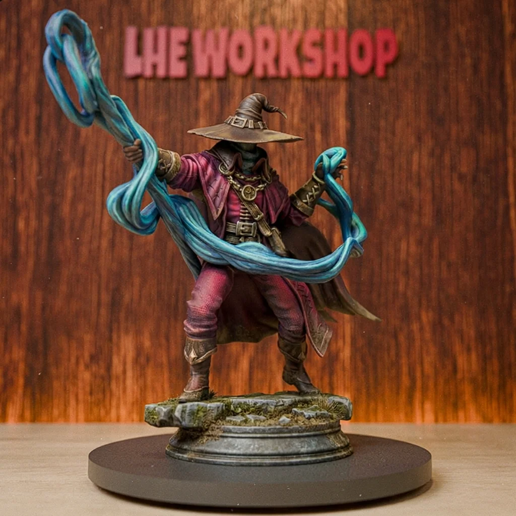 Master Mage Miniatures | 28mm-75mm | Resin 3D Printed DND Pathfinder Mini | Unpainted Grey
