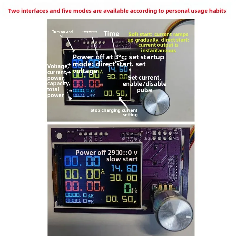 Adjustable Power Supply D750ES1S3 Server Control Version Color Screen Battery Charging Power Supply Modification