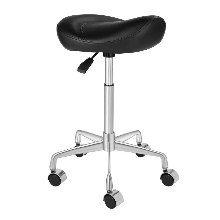 Ergonomic Rolling Swivel Saddle Stool with Wheels,Hydraulic Pneumatic Lifting Height Adjustable Lightweight Chair for Clinic Ha