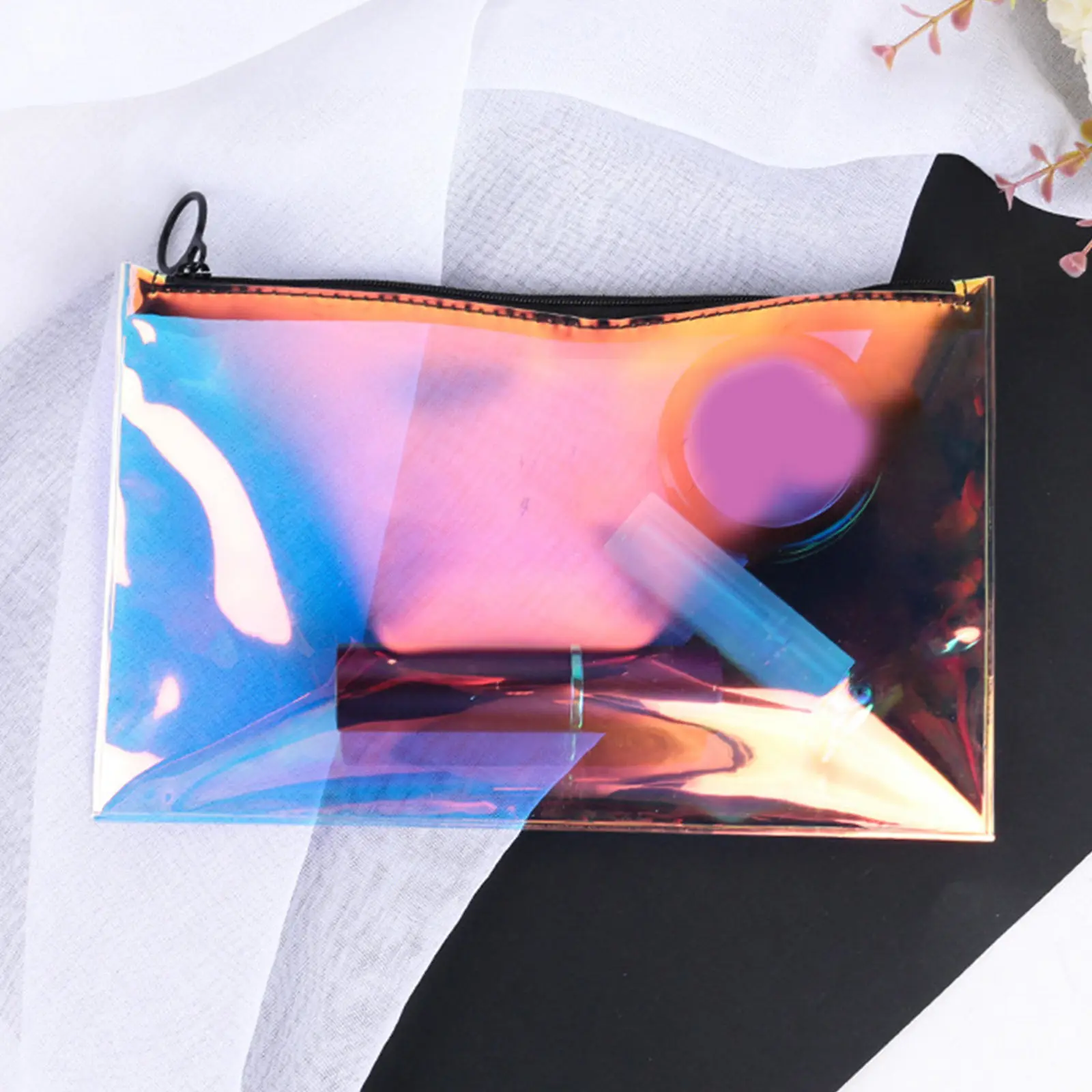 Waterproof PVC Makeup Organizer Bag – Portable Travel Pouch for Vacation, Business Trip, Gym & Camping