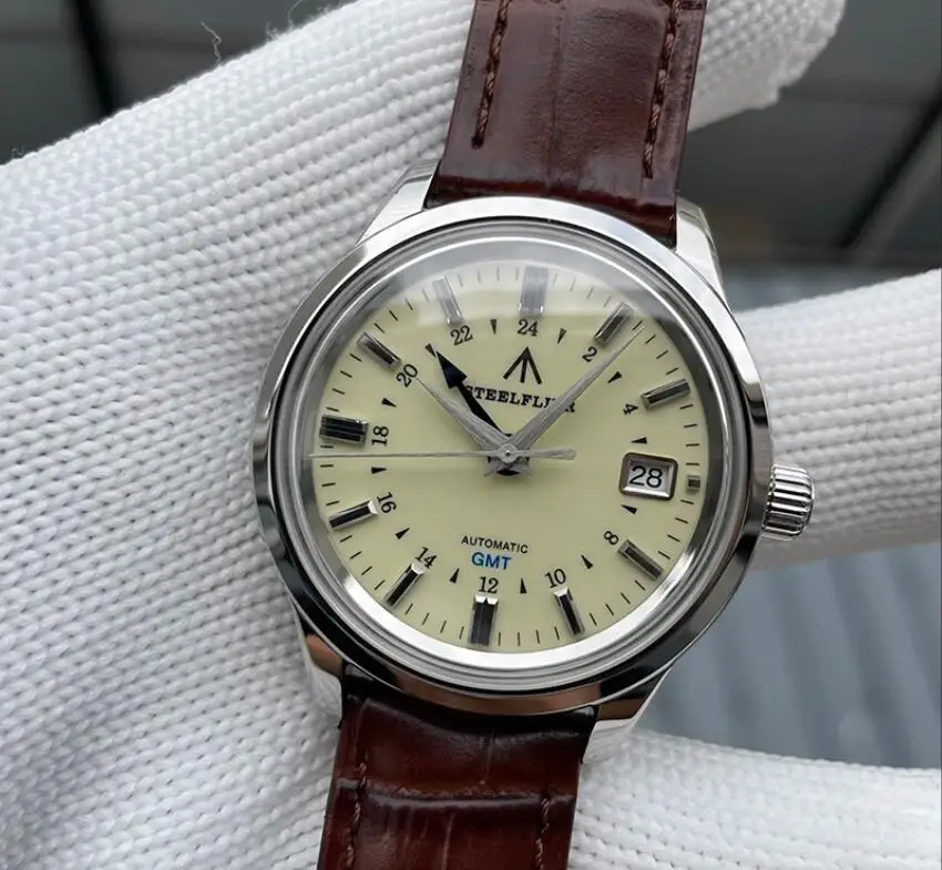 Мужские дайверские часы STEELFLIER, 40 мм GMT, автоматические механические наручные часы, 20 бар, водонепроницаемое сапфировое зеркало NH34