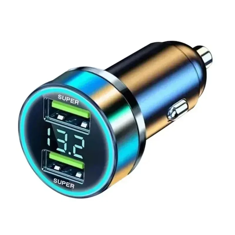 UYUXIO 240W Car Charger Dual USB Ports 120W Super Fast Charging with Digital Display Quick Charging Adapter for IPhone Samsung