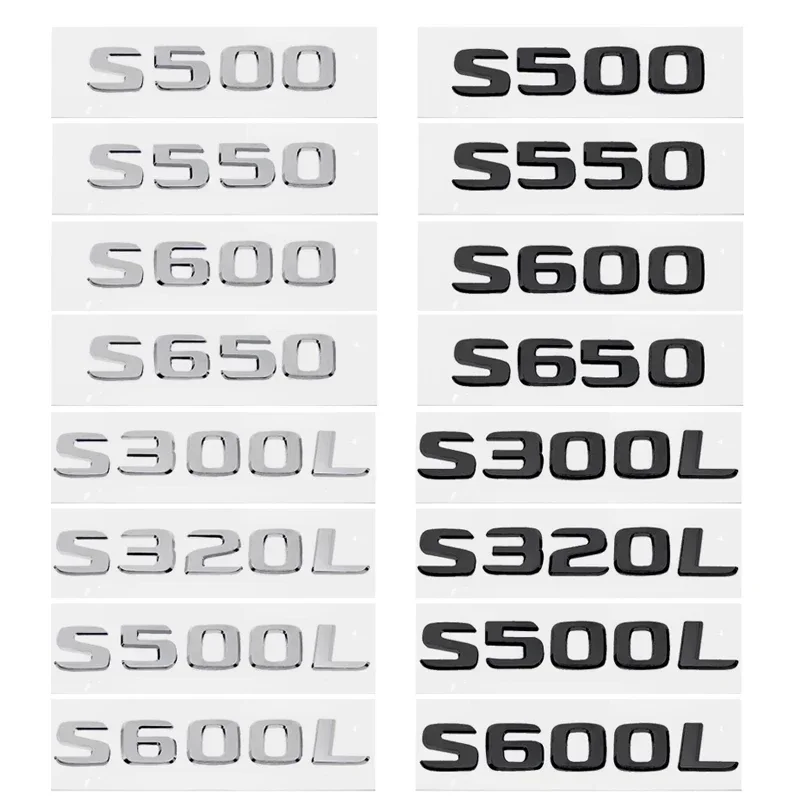 

Car Accessory Rear Sticker Replaced Emblem Badge for Mercedes Benz S300L S320L S500L S500 S550 S600L S600 S650 S Class