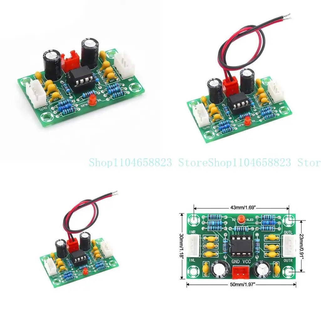 652F NE5532 CHIP Ganda Modul Pre-Amplifier Operasional 5 Pembesaran Modul DIY Modul Preamplifier Preamplifier