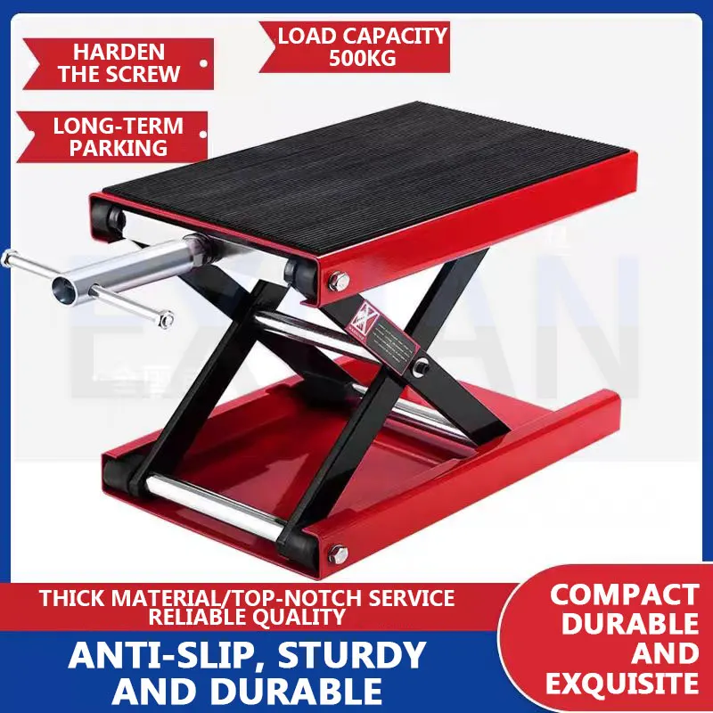 

Motorcycle Lift Platform Car Tool Repair Bench Safety Foldble Car Bracket Repair Table Parking Bracket Tool Jack Lifting Frame