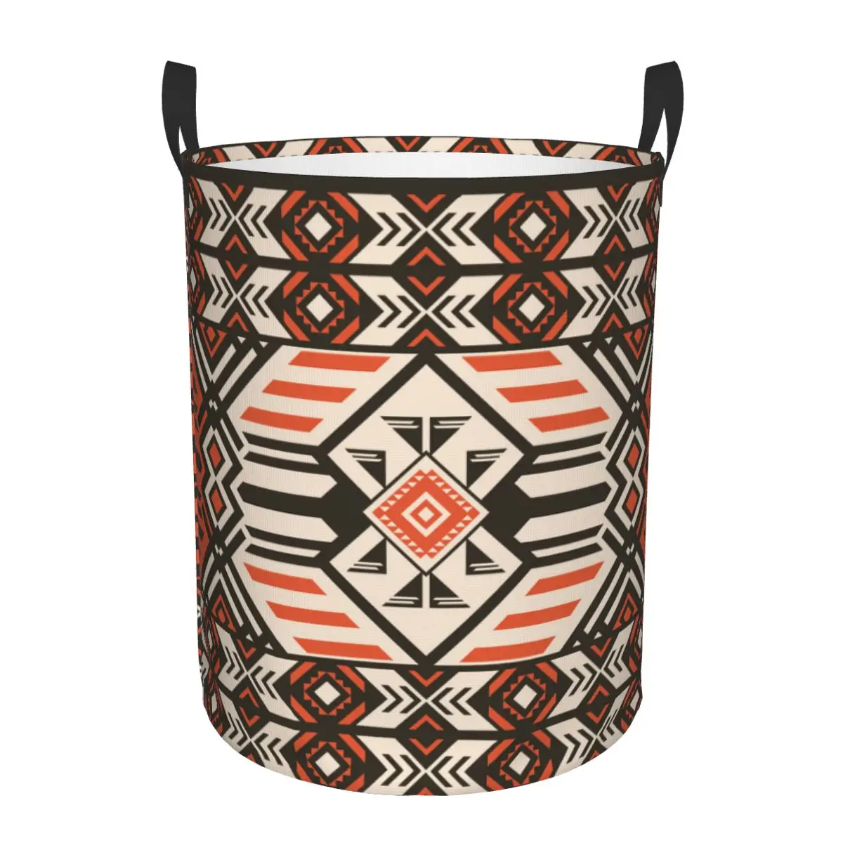 Custom Navajo Geometric Pattern Indian Print Ethnic Laundry Basket Collapsible Clothing Hamper Toys Organizer Storage Bins