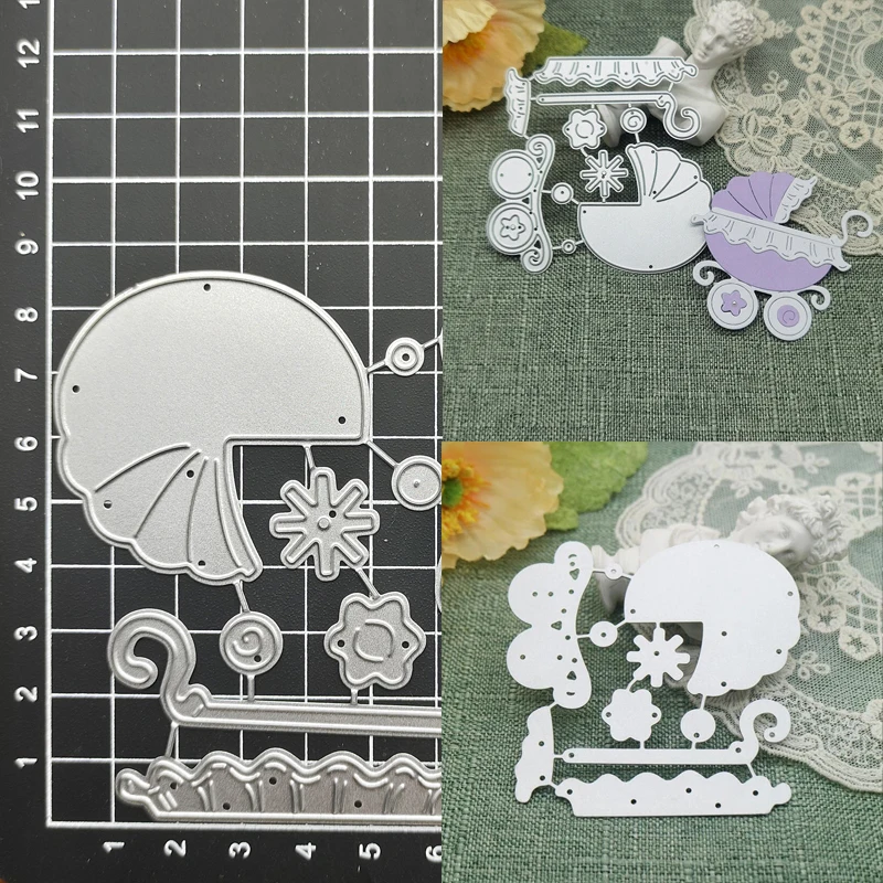 

Baby Carriage Metal Cutting Die Stencil for DIY Scrapbooking Album Paper Card Decor Craft Embossing Die