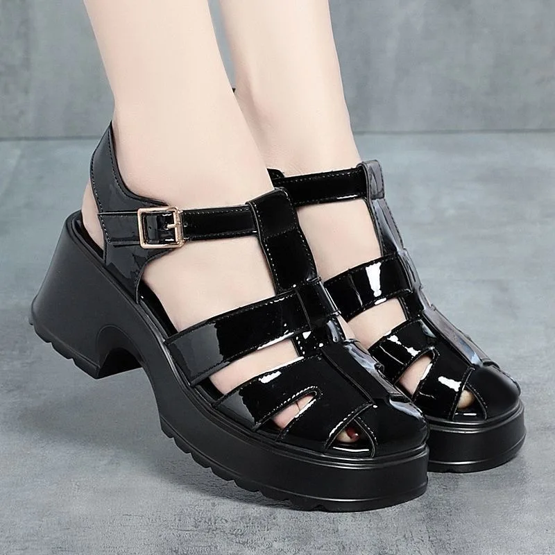 

Женские гладиаторы на каблуке, женская обувь, летние сандалии, роскошные женские сандалии на высоком каблуке 2024, модельные модные кожаные сандалии