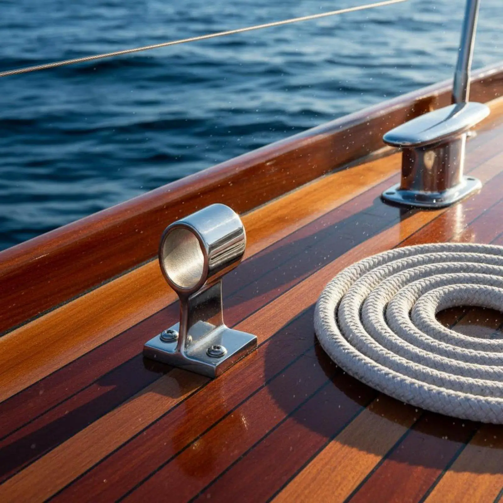 Yacht Railing Center Bracket Boat Hand Rail Center Bracket Mirror Polished Finish Boat Rail Middle Support for Sailboat