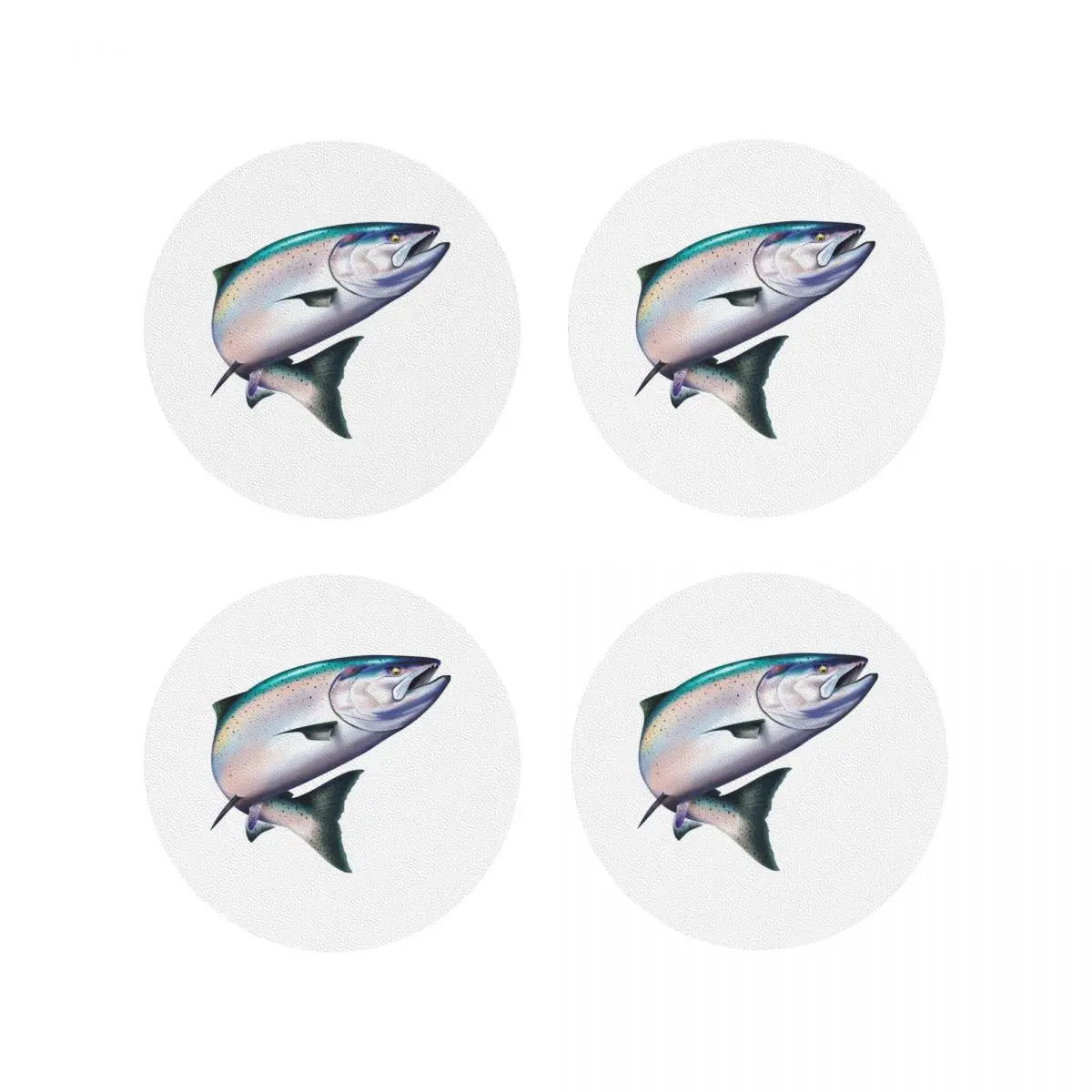 

Подставки Chinook Salmon, кухонные салфетки, изоляционные коврики для чашек, кофейные коврики для декора, домашняя посуда, подушечки, набор из 4 шт.