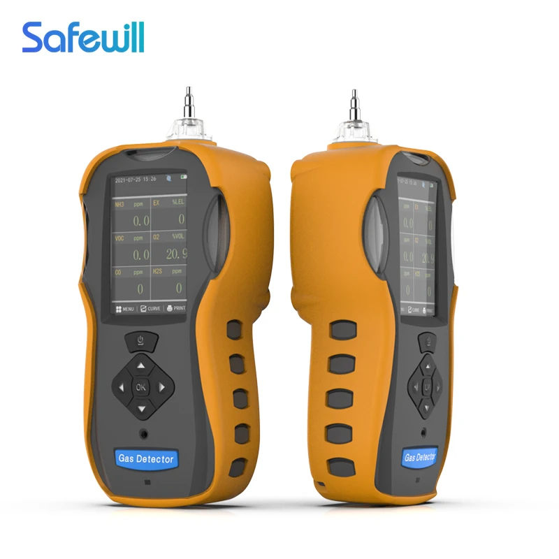 Moniteur de gaz d'argon OEM Safewill avec pompe 6 en un détecteur de gaz multi portable ES60A pour NO2 et NO