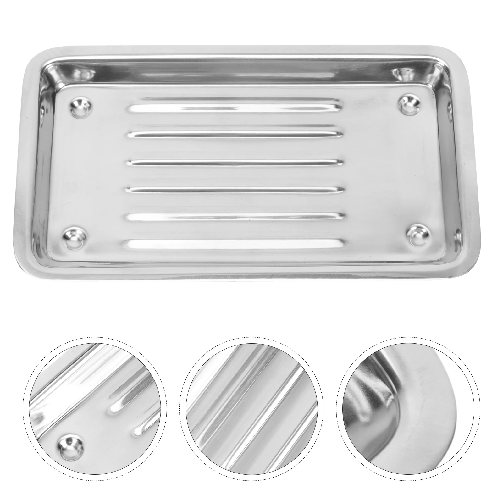 Stainless Steel Tray for Hospital Dental Department Multi Functional Teaching Tool Disinfection Pan Medical