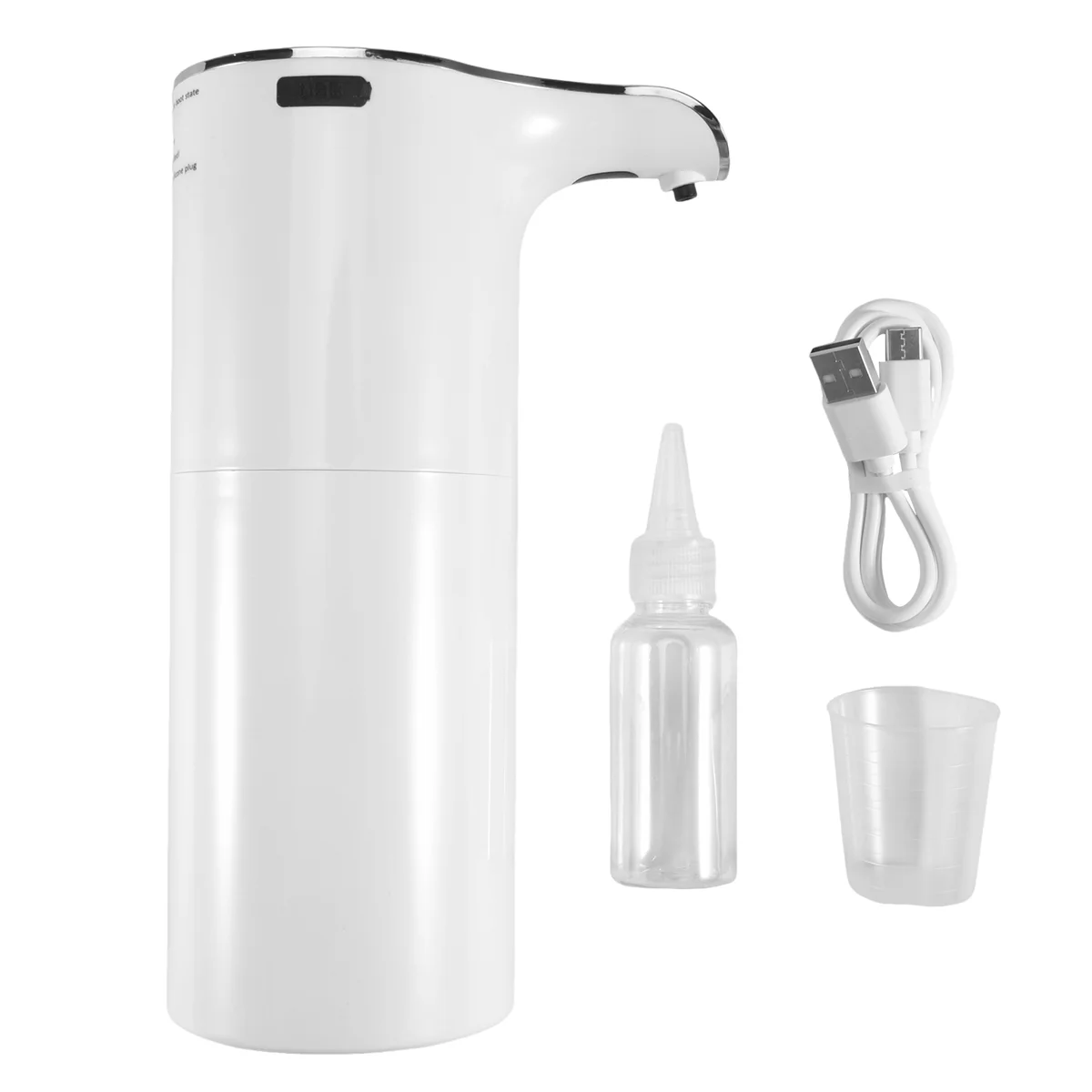 

Новый автоматический дозатор мыла - бесконтактный USB перезаряжаемый электрический дозатор пены для мыла Регулируемый водонепроницаемый 450 мл белый