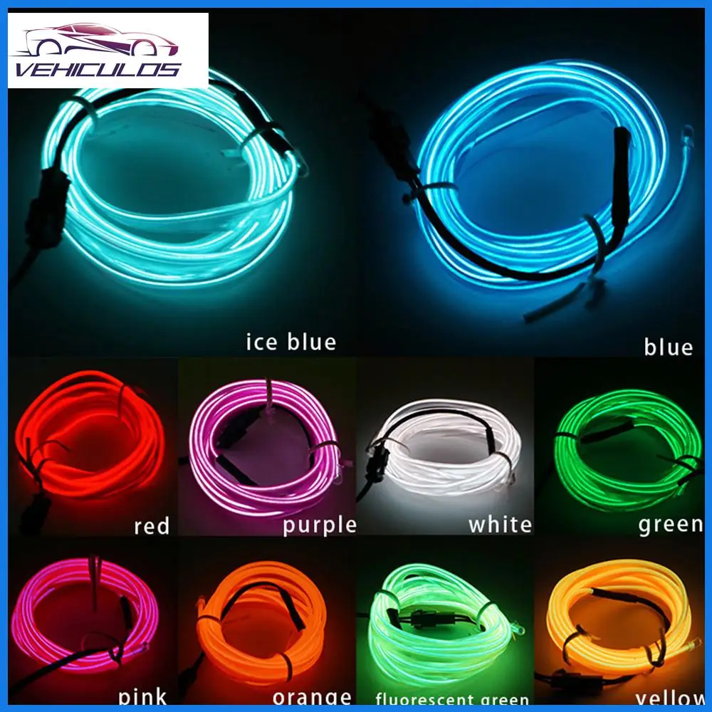 

5m Car Interior Accessories Atmosphere Lamp EL Cold Light Line With USB DIY Decorative Dashboard Console Auto LED Ambient Lights