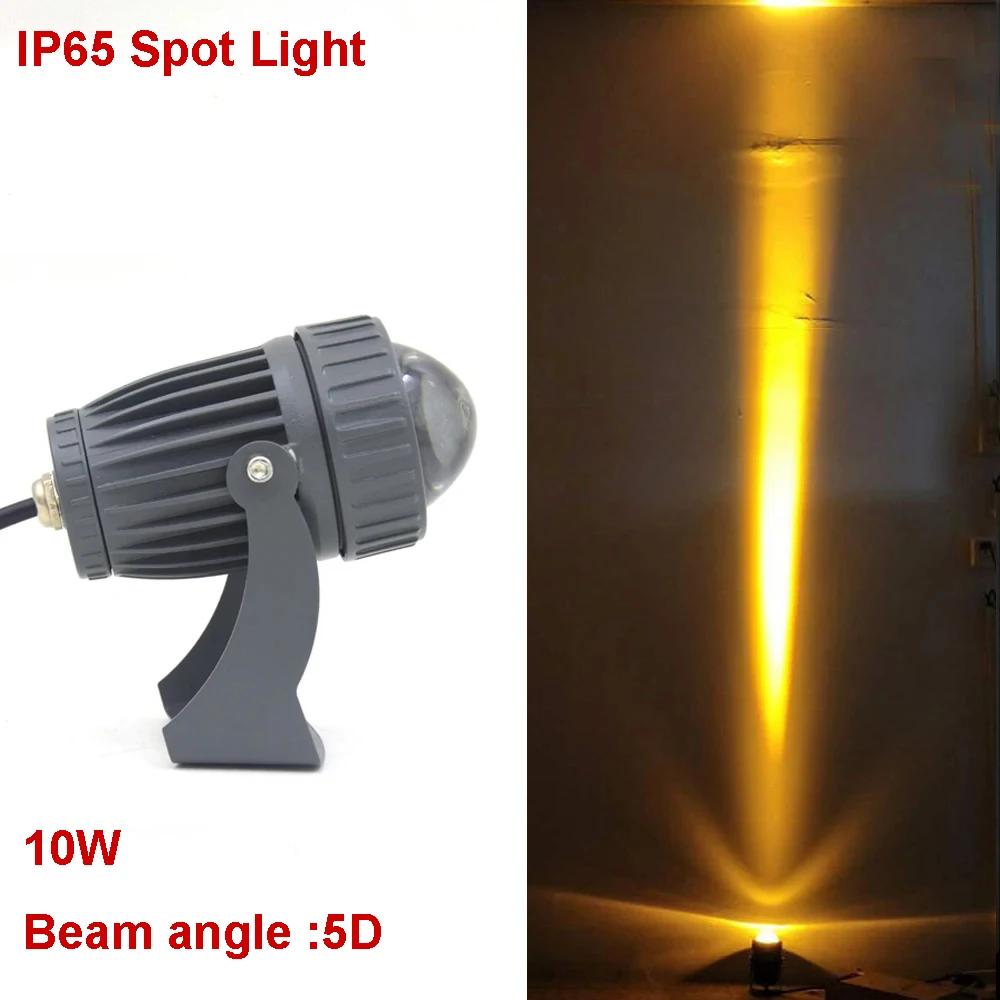 

10 Вт светодиодный точечные светильники, настенные светильники, наружные водонепроницаемые узкие фотовспышки 180 градусов, регулируемые для строительства ландшафта