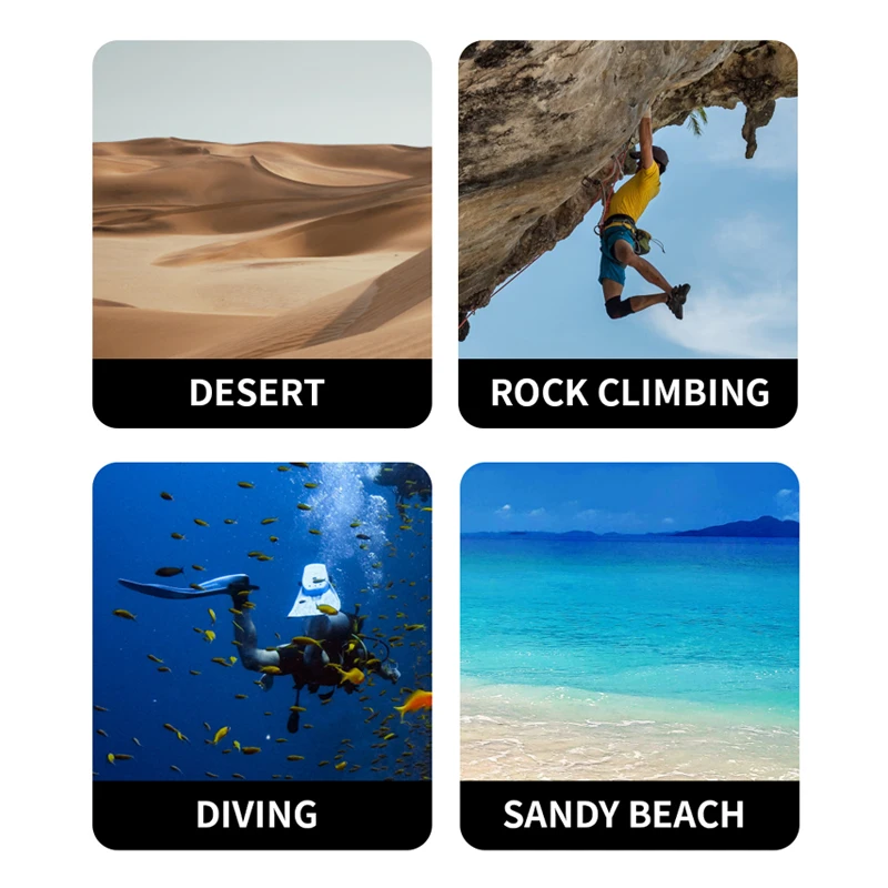 غطاء حماية GoPro لكاميرا HERO7 Silver & HERO7 الأبيض Action GoPro الأصلية 131 قدم مقاومة للماء