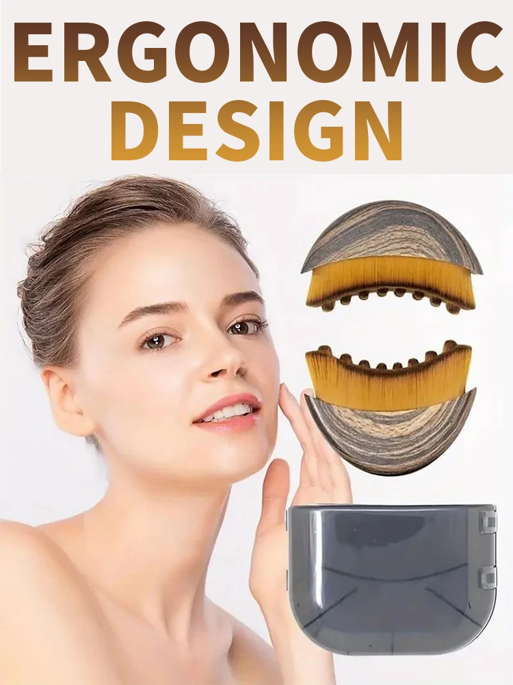 atural Wooden Jawline Sculpting Brush, Lymphatic Drainage Massager for Reducing Puffiness, Lifts & Tightens Skin, Professional F