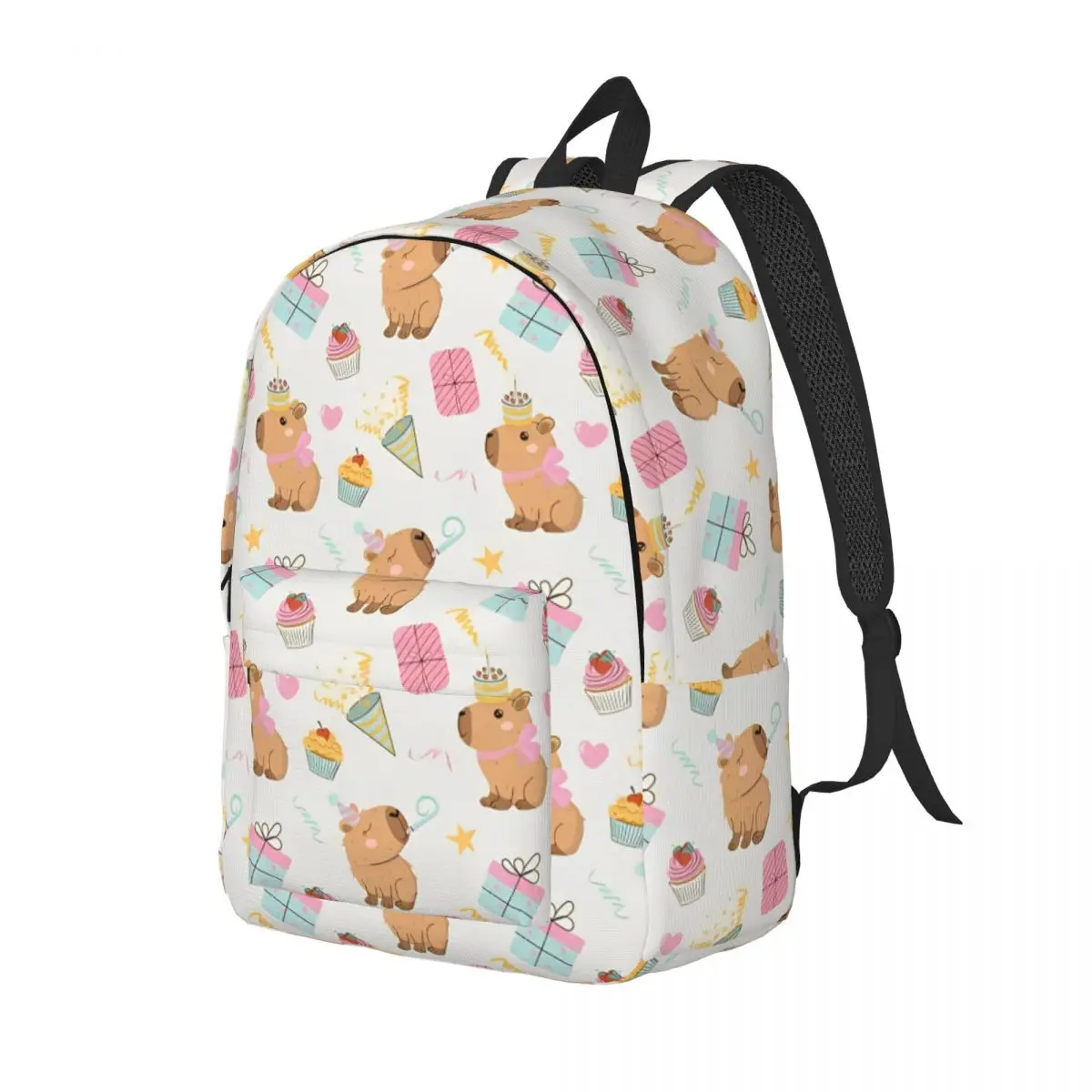 Cute Capibara Capybara Backpack for Boy Girl Kids Student School Bookbag Canvas Daypack Preschool Kindergarten Bag Gift