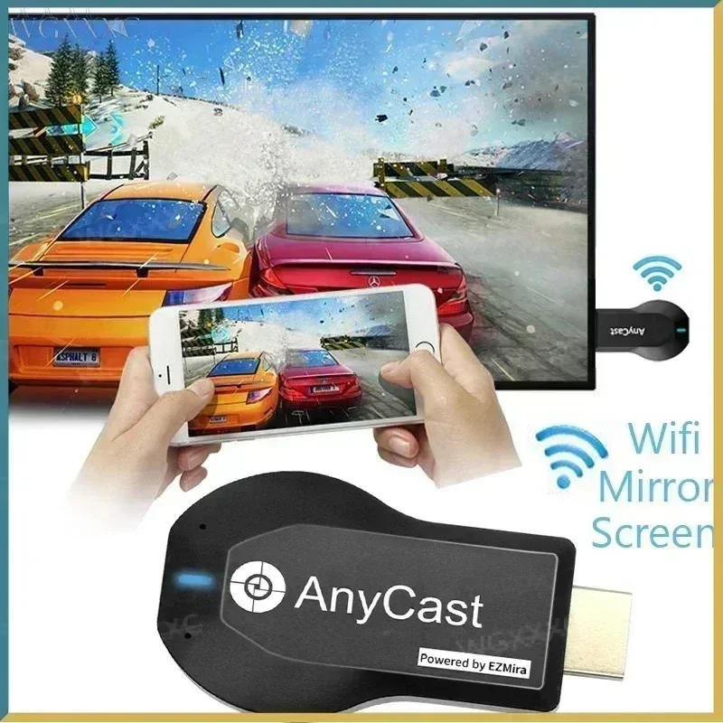 AnyCast HD 1080P pantalla WiFi inalámbrica TV Dongle receptor compatible con HDMI TV Stick M2 Plus para DLNA Miracast para Airplay para PC