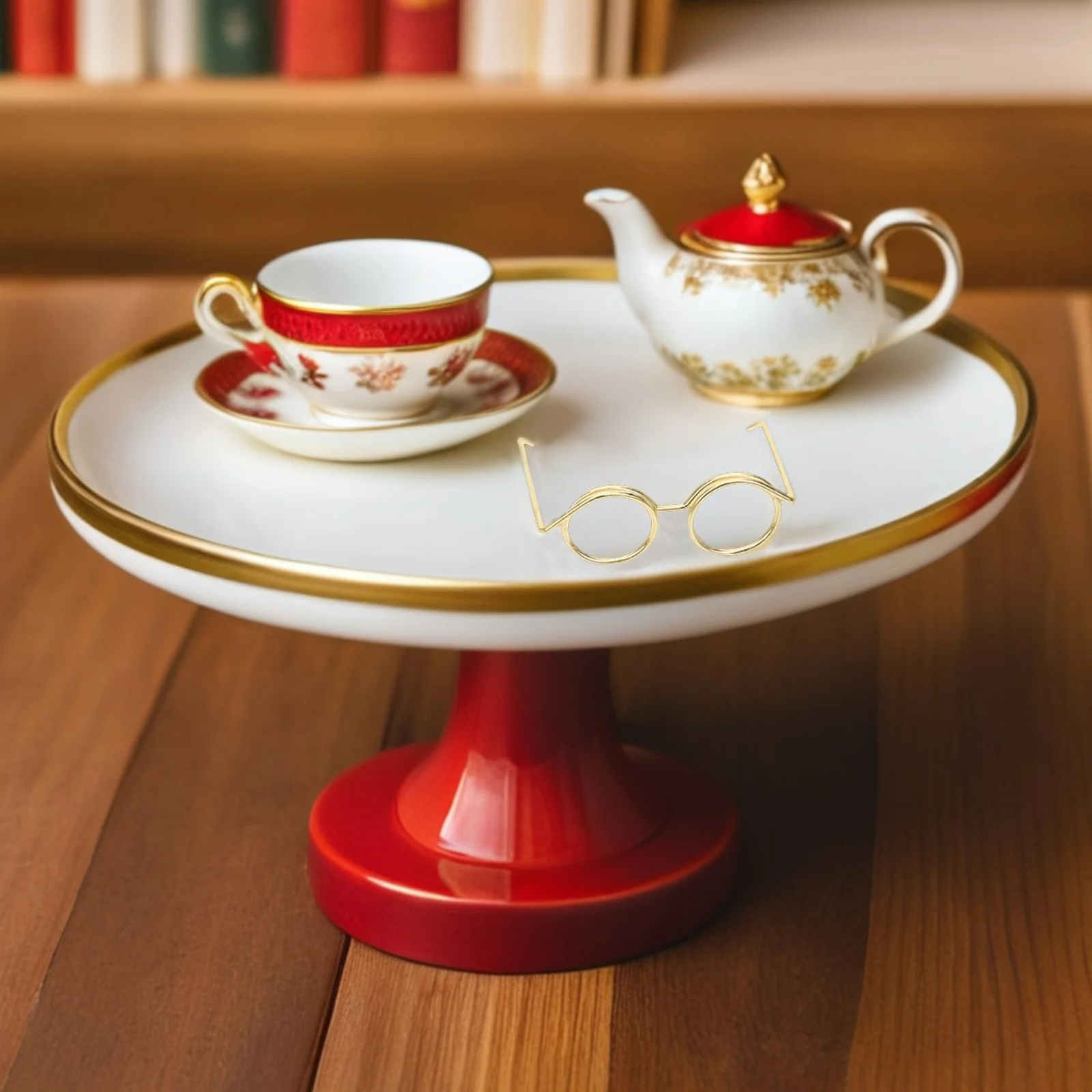 

30Pcs Mini Metal Wire Glasses Stylish No Lenses for Dollhouse Miniature Eyewear Crafts DIY Play Props Party Decor