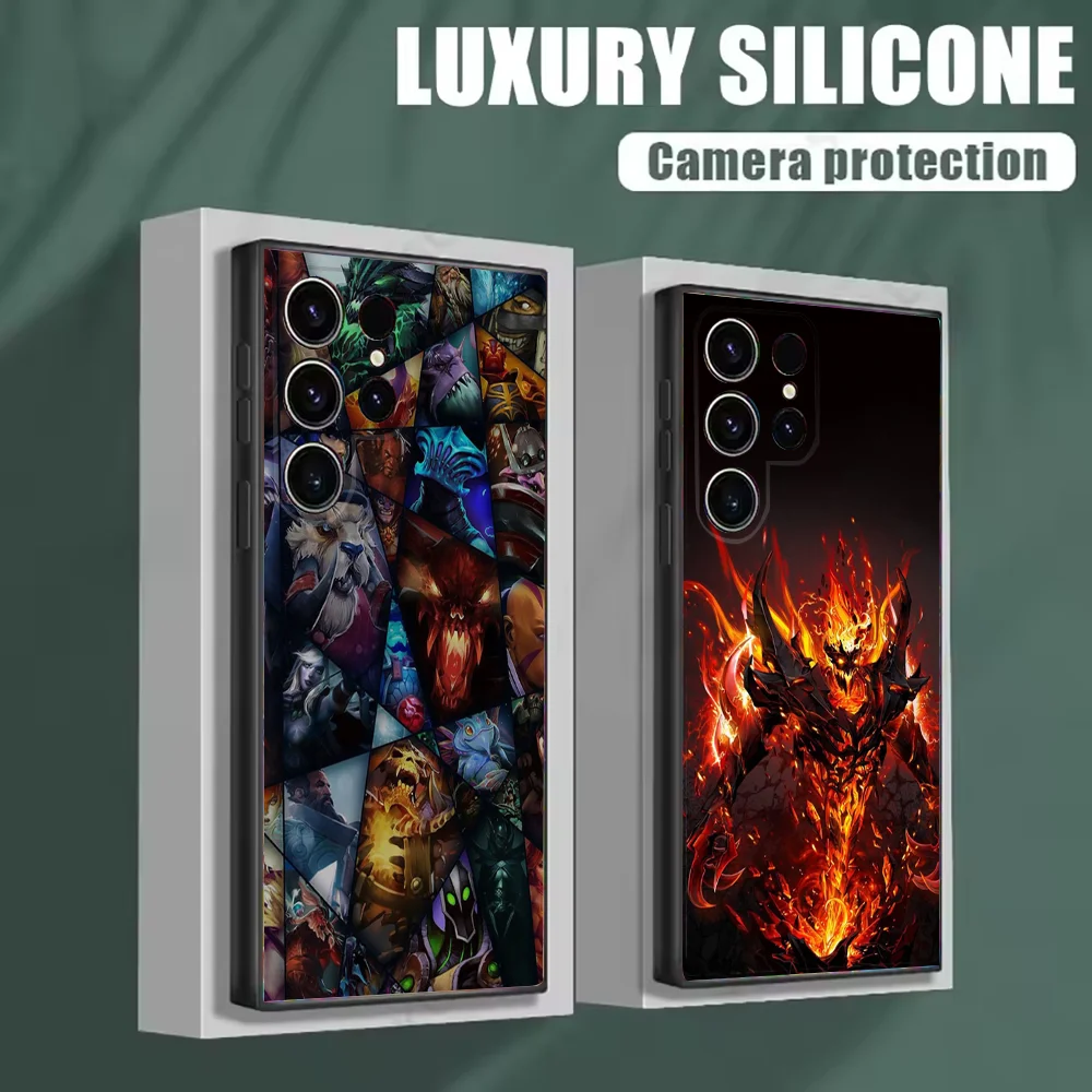 حافظة هاتف Game D-Dota 2 لهاتف سامسونج S25، S24، S21، S22، S23، S30، Ultra، S20، Plus، Fe، Lite، Note، 10 غلاف ناعم أسود #1