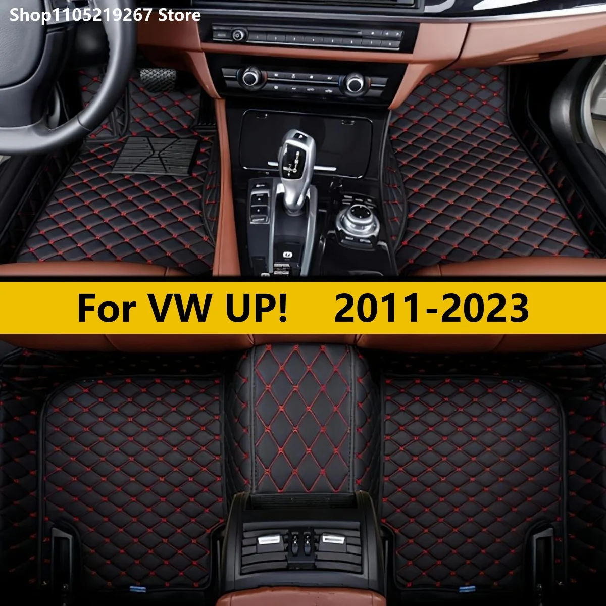 

Custom Car Floor Mats For VW UP UP! 2011-2023 Auto Carpets Foot Coche Accessorie