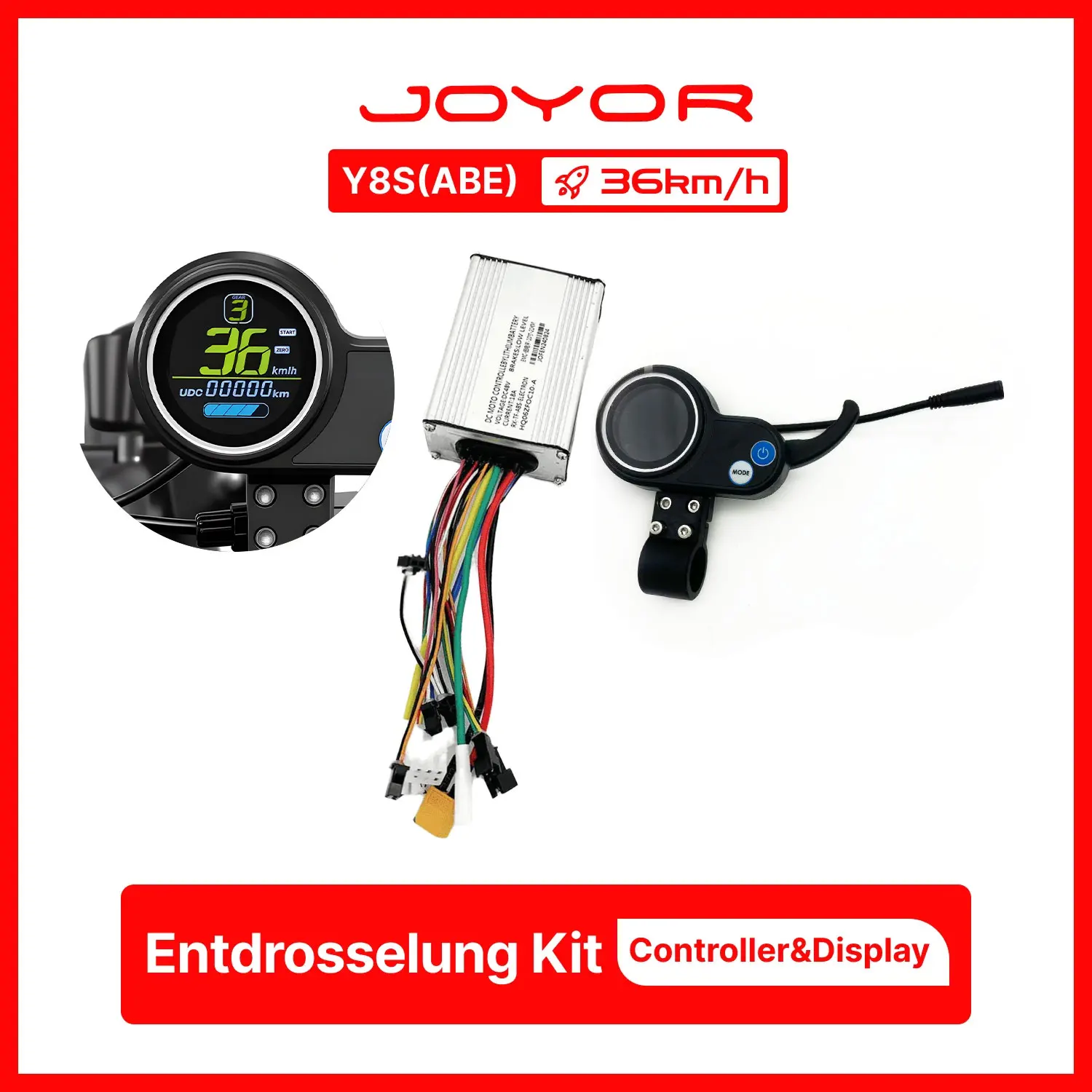 

JOYOR Y8S Electric Scooter Speed Limit Cancellation Kit Controller And Display Included for Enhanced Speed