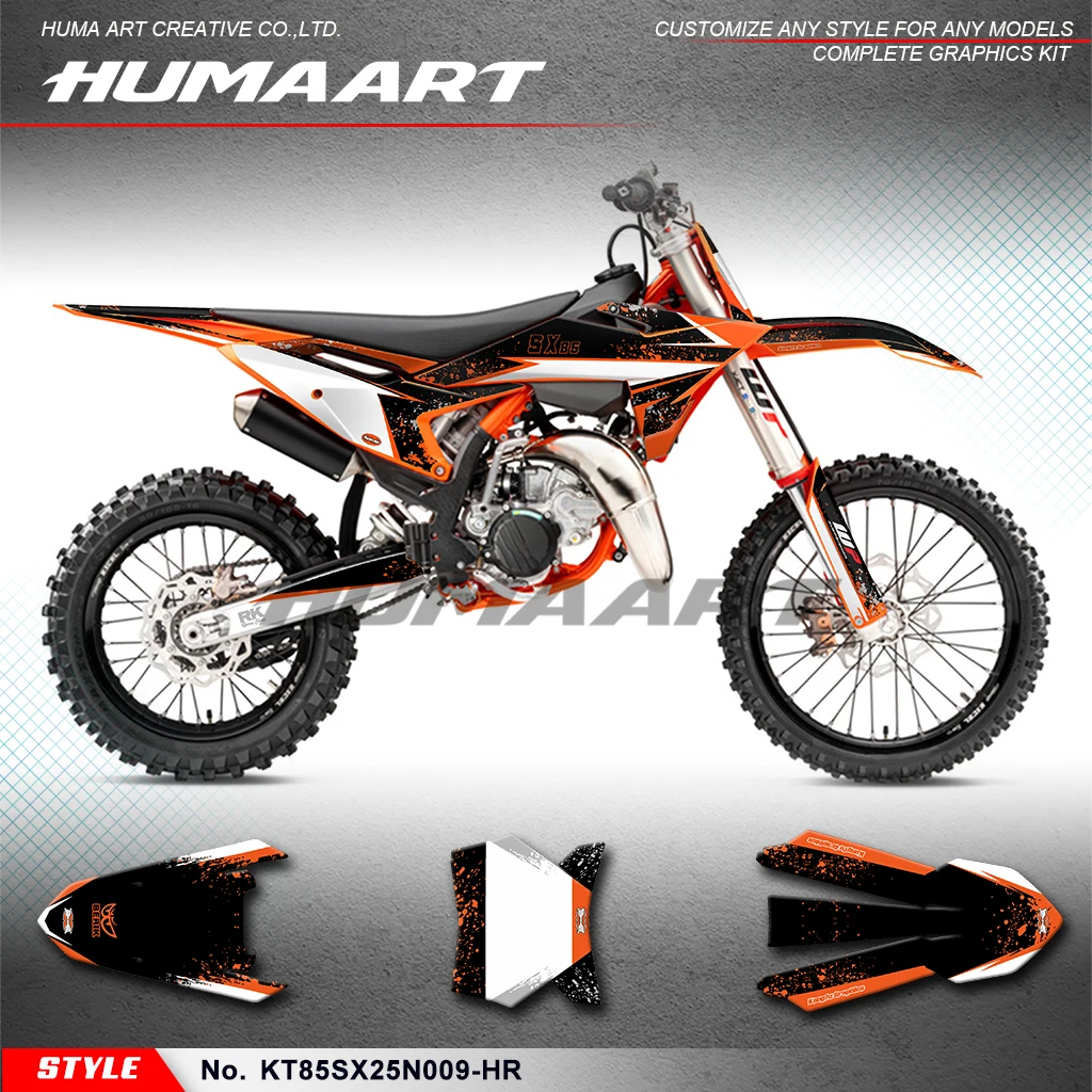 

Наклейки на мотоцикл HUMAART, прочный винил для KTM SX85 SX 85 2025 2026, комплект для восстановления, KT85SX25N009-HR
