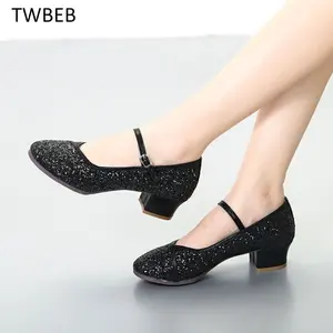 Latin Dance Schuhe Professionelle Frauen Frauen Siejoulas Schuhe Lowfinger geschlossener Fuß Salsa Tango Schuhe Tanz Schuhe Standard Frauen 10 Hauptverkäufe geschlossene Tanzschuhe - №6