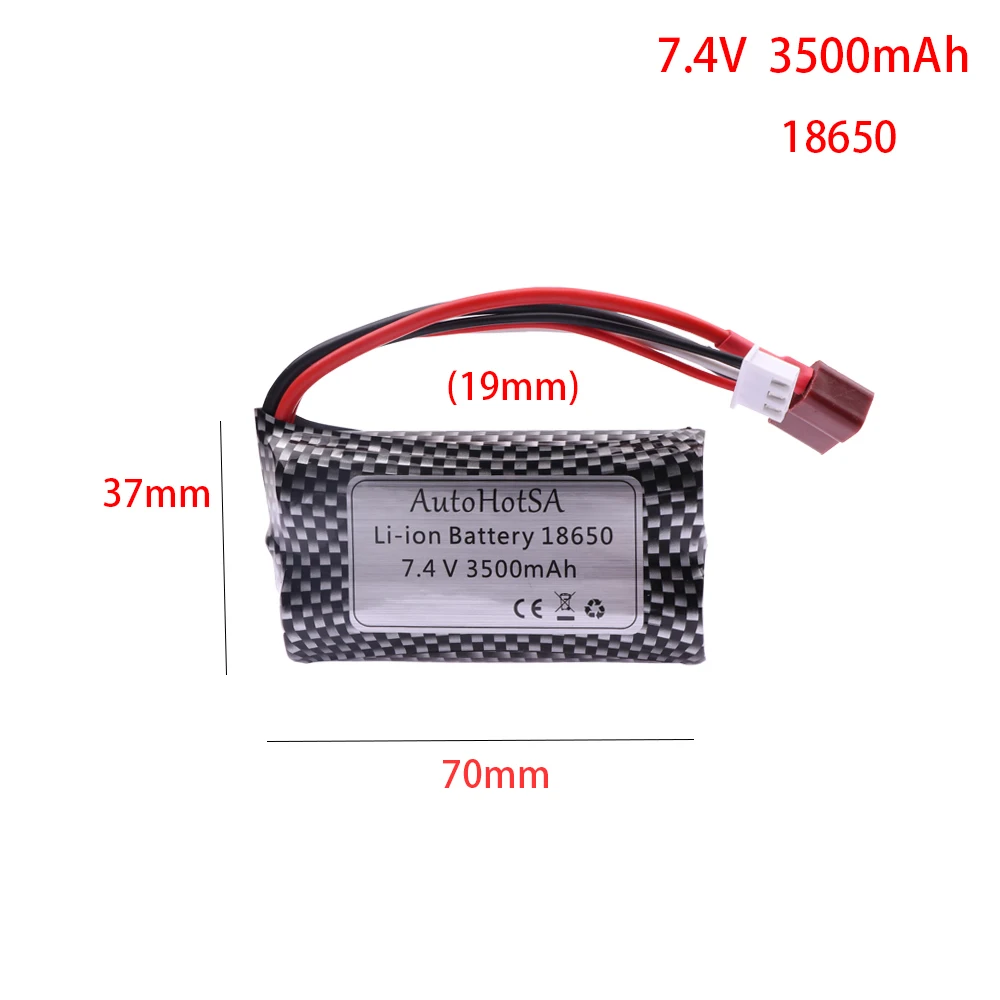 7.4V 3500mAh Lipo battery for Meizhi 2856 Wltoys 144001 12428 12423 12429 12401 12402A XINLEHONG 9125 RC truck cars toys parts