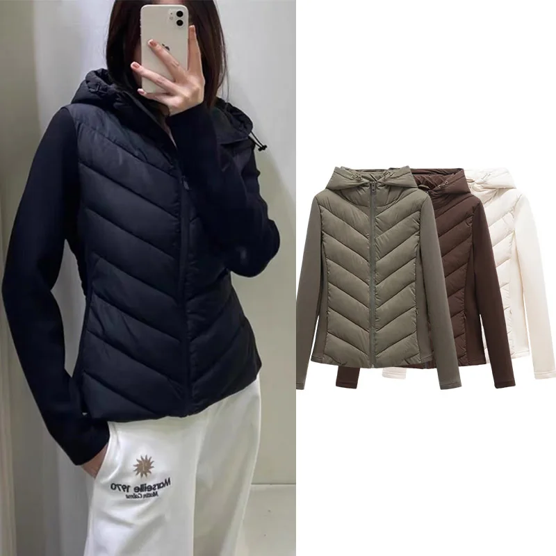 

TRAF ZR Women's Winter Parka Jackets Ladies Winter Coat With Hood Fashion slim down Jackets High Quality new in Outerwears