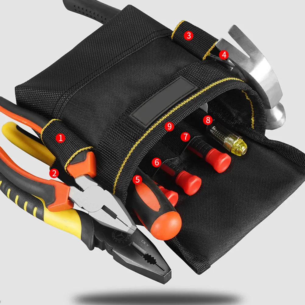 1-個多機能ウエストバッグオックスフォード布電動工具ポーチ取り外し可能なベルトマルチポケットデザイン電気技師ツールキット収納