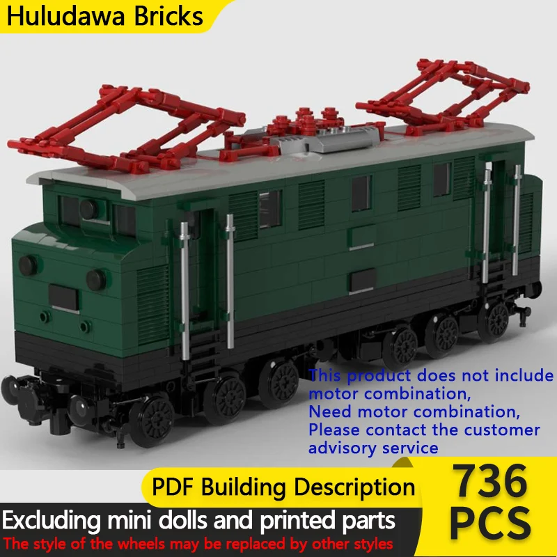 Stadtauto-Modell MOC Bausteine Eisenbahn 1670 Diesellokomotive Modulare Technologie Kinder Urlaubsgeschenke Zusammenbaubares Spielzeug-Set