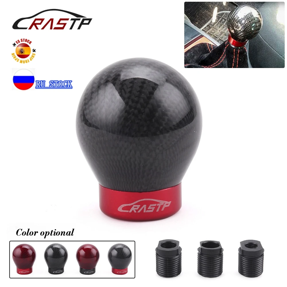 Universal Carbon Fiber Gear Shift Knob Manual/Automatic Shifter Lever Handle Fit for Honda for VW  for BMW for Toyota RS-SFN065