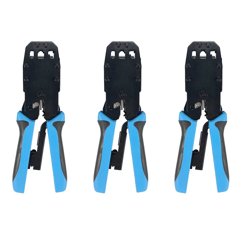 X17A 2025 NEW-3X RJ45 Network Crimper 10P 8P 6P 4P Crimping Tools Stripper For RJ45 RJ11 RJ12 RJ50 Connector Ethernet Cable