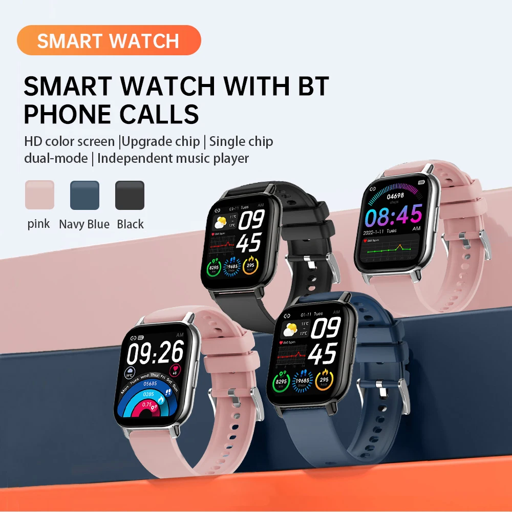 SKMEI 280mAh TFT Smartwatch 1.85 inch IP68 Waterproof Heart Rate Monitor Pedometer Bluetooth Call Smart Watch for android ios