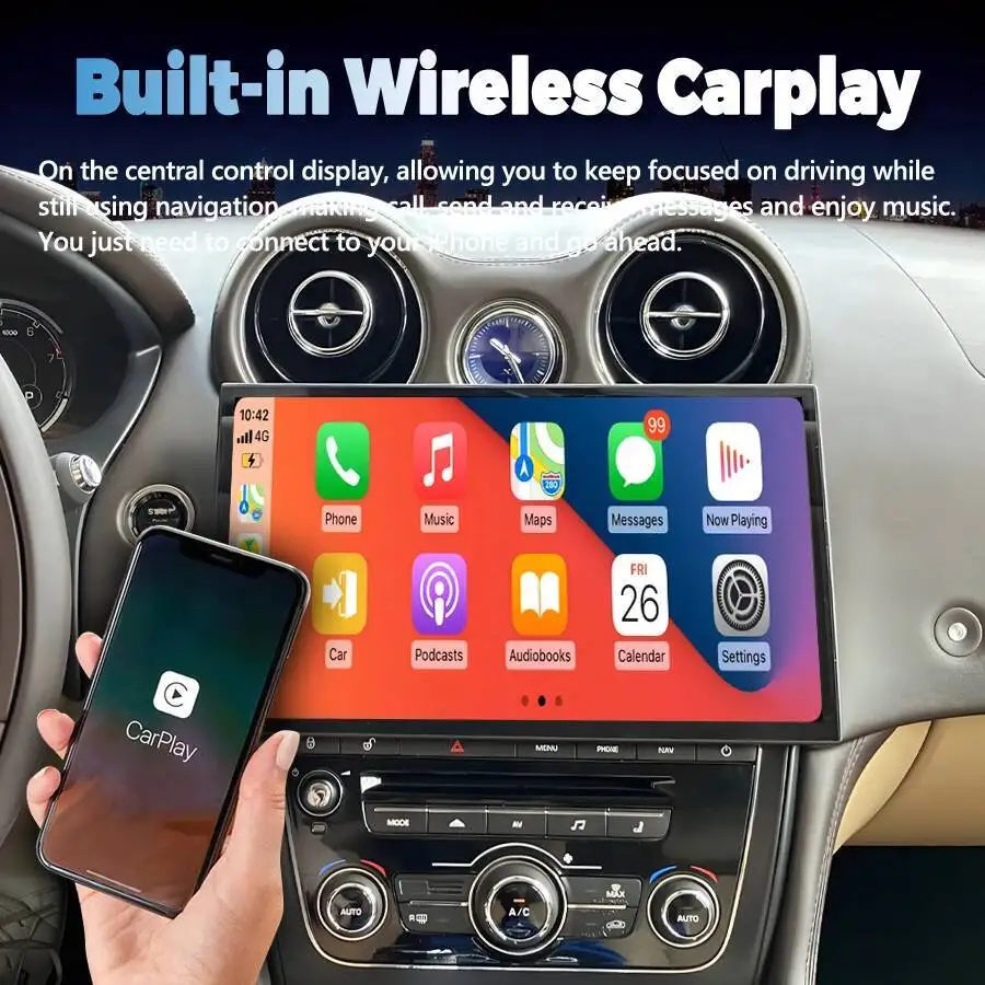 13 بوصة شاشة راديو السيارة الملاحة ل جاكوار XJ XJF X351 2010-2019 أندرويد CarPlay نظام تحديد المواقع ستيريو الوسائط المتعددة مشغل فيديو بلوتوث #3