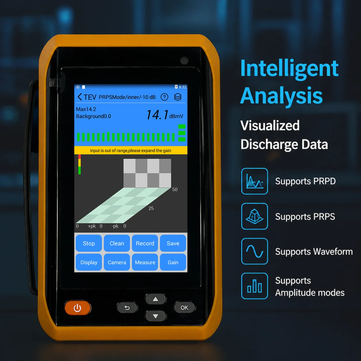 ZWPD92 Android-Based Handheld Partial Discharge Tester 5MP Camera TEV US UHF HFCT Sensors for GIS/Transformer Insulation